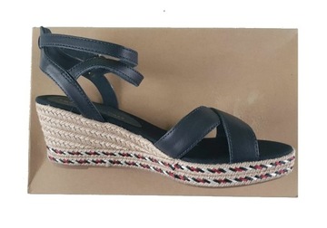 Damskie sandały Tommy Hilfiger espadryle FW0FW06303 skóra natur. oryg. - 41