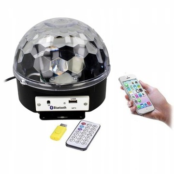 ДИСКО-ПРОЕКТОР ДИСКО-ШАР СВЕТОДИОДНЫЙ ЛАЗЕРНЫЙ ПОЛЕТ С ДИСТАНЦИОННЫМ УПРАВЛЕНИЕМ С ДИНАМИКОМ