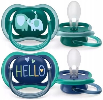Avent Smoczek Ortodontyczny ULTRA AIR 18m+ ODDYCHAJĄCY 2 sztuki + Etui