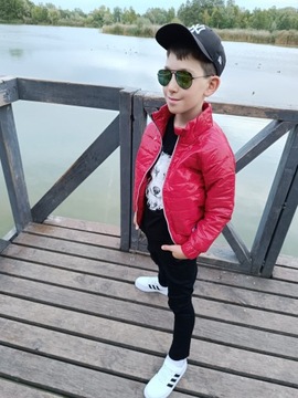 Куртка-бомбер переходного типа Style Kids, красный 104