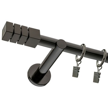 СОВРЕМЕННЫЙ ЧЕРНЫЙ ОДИНАРНЫЙ КАРДИН FI 19мм 260см