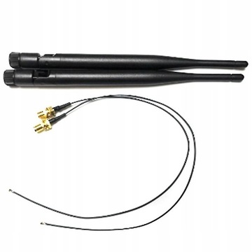 2x 6dbi M.2 Ipex Mhf4 U.fl do rp-sma antenowy Wifi