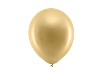 BALONY RAINBOW 23 CM METALIK ZŁOTY 100 SZT