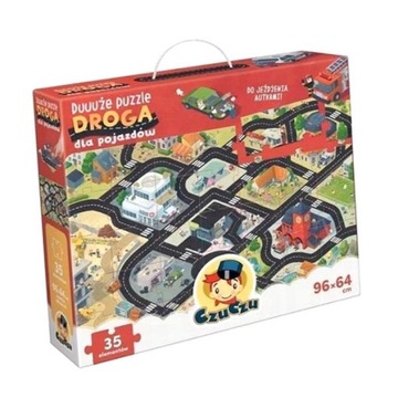 DUUUŻE PUZZLE Z DZIURKĄ DROGA DLA POJAZDÓW