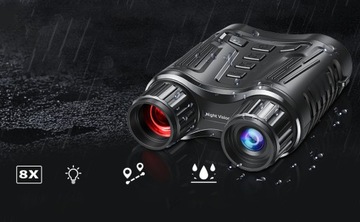 БИНОКЛЬ НОЧНОГО ВИДЕНИЯ 4K HD, 8-кратный ЦИФРОВОЙ ЗУМ, 2600 МАЧ IP54