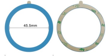 ПЛАСТИНА ДЛЯ МАГНИТНОГО ДЕРЖАТЕЛЯ MAGSAFE IPHONE, УНИВЕРСАЛЬНАЯ, СИНЕЕ КОЛЬЦО
