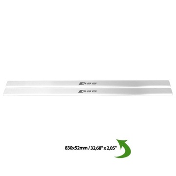 AUDI A5 B9 VRSTVA  PRAHU NA PRAHY RS5 OCEL NEREZ 304 MAT Z ČERNÝ