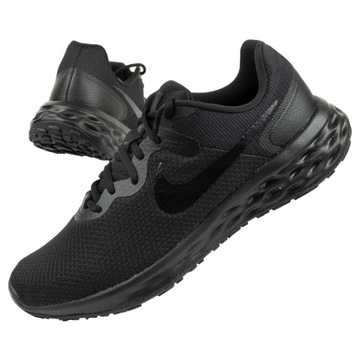 BUTY MĘSKIE NIKE REVOLUTION 6 NN DC3728 001 CAŁE CZARNE R-42,5