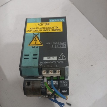 6EP1333-3BA00 Siemens Zasilacz SITOP 24V/5A 500V