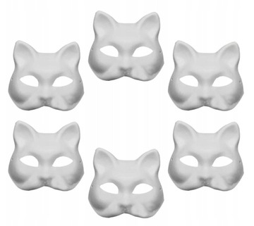 Маска для лица «Кошка» своими руками Детские маски 6 шт.