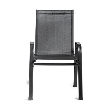 Современный садовый стул из черного металла