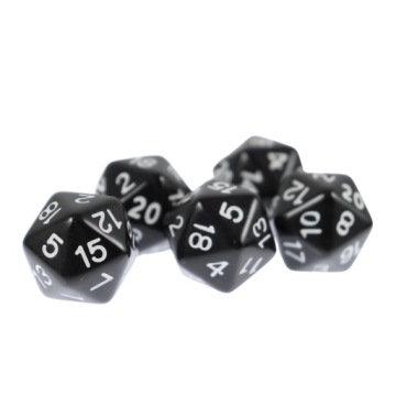 RPG КУБИКИ ЧЕРНЫЕ КУБИКИ K20