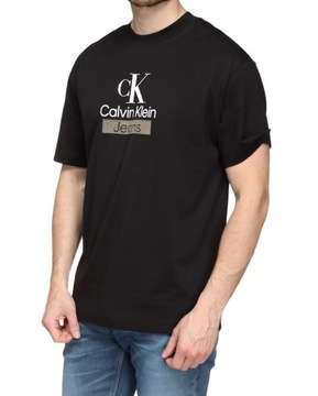 Calvin Klein T-Shirt J30J323759 Czarny Regular M