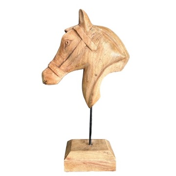 KOŃ DREWNIANY FIGURA KONIA DEKORACJA