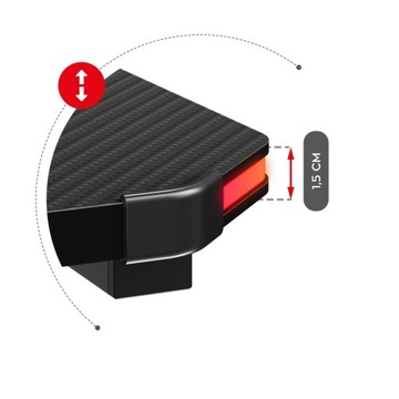 Игровой компьютерный стол Huzaro Hero 4.8 RGB со светодиодной подсветкой, 160 см + PAD