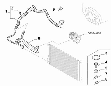 PŘÍVOD TRUBKA KLIMATIZACE FIAT FIORINO III 52136465A 52136465B 2016-