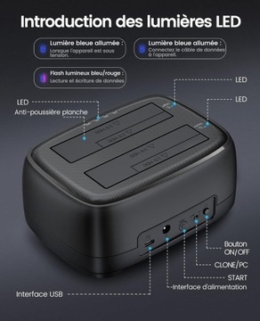 ДОК-СТАНЦИЯ ДЛЯ КЛОНИРОВАНИЯ ЖЕСТКОГО ДИСКА ORICO 2XHDD 2.5 SATA L245