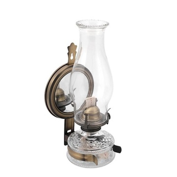 LAMPA NAFTOWA OLEJOWA Z LUSTREM 31CM MOSIĄDZ ZAWIESZKA 310MM MAXI