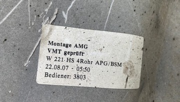 MERCEDES S TŘÍDA W221 63 65 AMG 05-09 NÁRAZNÍK ZADNÍ