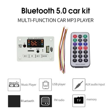 Плата декодера MP3, 5 В/12 В постоянного тока, Bluetooth с