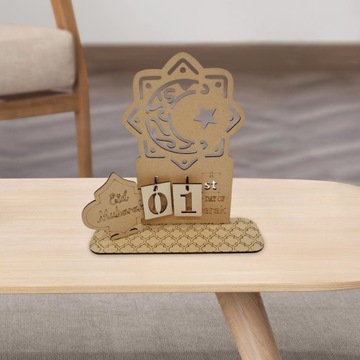 Рамадан Адвент Календарь Украшение Пустой Резной Центральный Элемент Луна Звезда