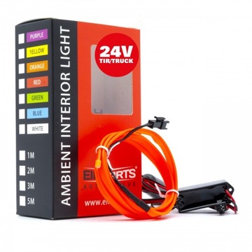 ŚWIATŁOWÓD AMBIENT PASEK LED CZERWONY 2M 24V