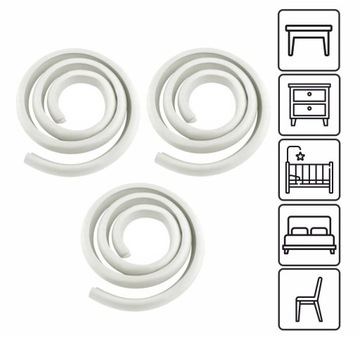 Taśma Zabezpieczająca Krawędzie Profesjonalna Ochrona Mebli - Biała 600 cm