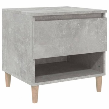 SZAFKA NOCNA STOLIK NOCNY KOMODA PÓŁKA REGAŁ Szara Beton 50x46x50 cm