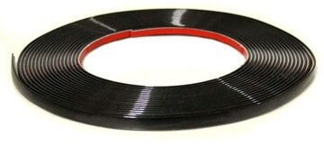 ДЕКОРАТИВНАЯ ПОЛОСКА, ЧЕРНАЯ ГЛЯНЦЕВАЯ, 12мм, ЛЕНТА ПО МЕТРАМ