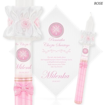 СВЕЧА и КРЕСТАЛЬНАЯ РУЧКА для крещения МАЛЬЧИКА на ДЕВОЧКУ ИМЯ КВт