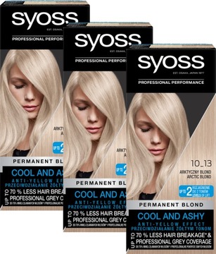 3X SYOSS FARBA DO WŁOSÓW ARKTYCZNY BLOND 10.13