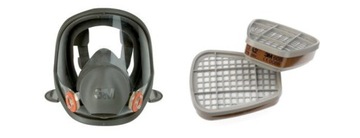 3M Maska pełna lakiernicza 6800 filtr 6055 zestaw