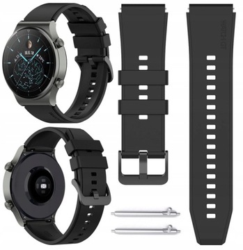 Pasek Opaska do Huawei Watch GT 2 3 4 GT2 GT3 GT4 PRO GT2e 46mm 48mm CZARNA