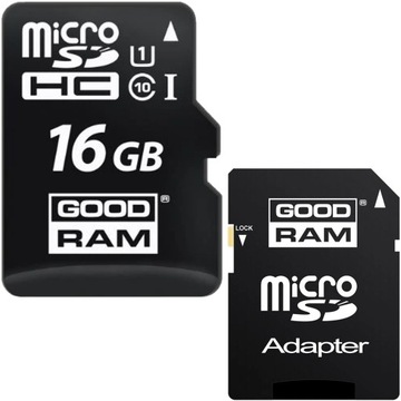 KARTA PAMIĘCI 16GB microSD Goodram + adapter