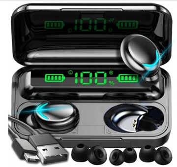 SŁUCHAWKI BEZPRZEWODOWE BLUETOOTH DOUSZNE PRO MODEL WYŚWIETLACZ LCD
