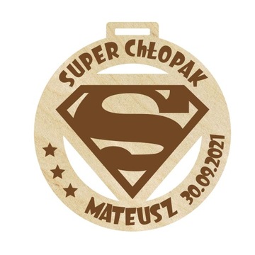 MEDAL medale Dzień Chłopaka prezent drewniany