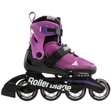 Роликовые коньки Rollerblade Microblade G, размер 33-36,5, фиолетовые
