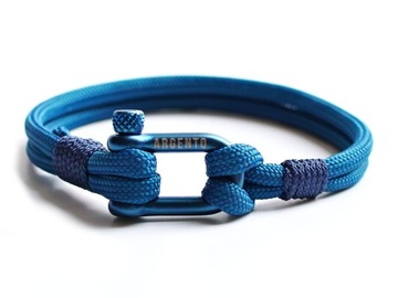 Męska Sportowa Bransoletka Paracord szekla
