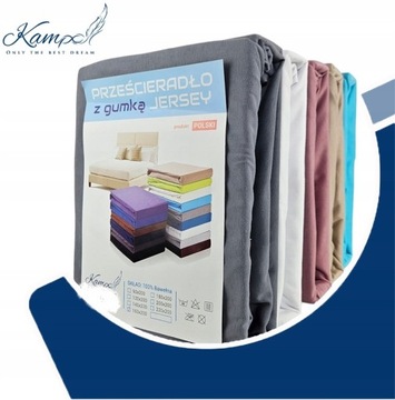 PRZEŚCIERADŁO Z GUMKĄ 160x220 Jersey PREMIUM GRUBE Bawełna 100% MIX KOLORY