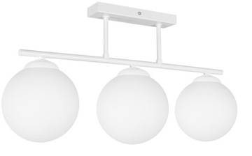 LAMPA WISZĄCA SUFITOWA PLAFON ŻYRANDOL NOWOCZESNA BIAŁA SZKLANE KULE LED
