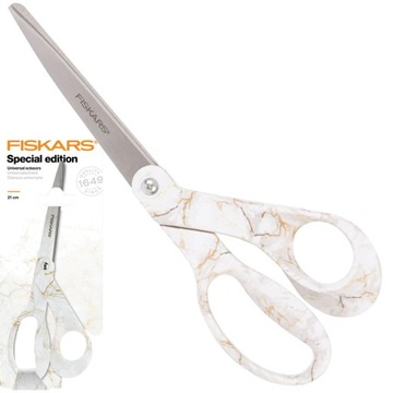 FISKARS NOŻYCE NOŻYCZKI UNIWERSALNE MARMURKOWE PROFESJONALNE OSTRE 21CM