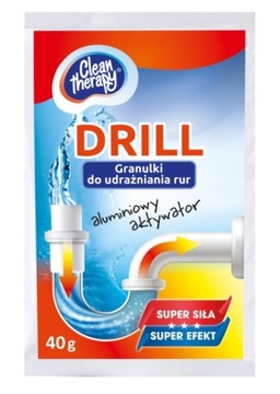 Granulki do udrażniania syfonów i rur kanalizacyjnych DRILL saszetka 40g