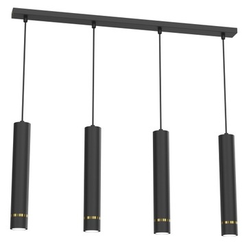 LAMPA SUFITOWA WISZĄCE TUBY SOPLE LISTWA 4 GU10