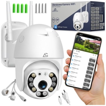 KAMERA ZEWNĘTRZNA WIFI IP OBROTOWA FULL HD 3MP SMART 1080p ZOOM 4x DETEKCJA
