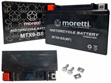 Akumulator Żelowy Moretti 12v GEL 8Ah 120A MTX9-BS YTX9-BS Motocyklowy