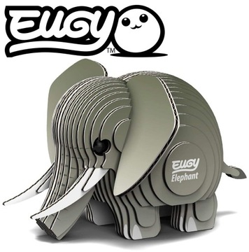 Zestaw EUGY Słoń Puzzle 3D Układanka 38 Elementów