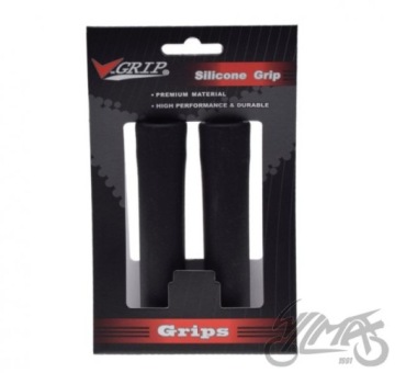 ЗАХВАТ ДЛЯ РУЛЯ V-GRIP ВЕЛОСИПЕДНЫЙ СИЛИКОНОВЫЙ ЧЕРНЫЙ