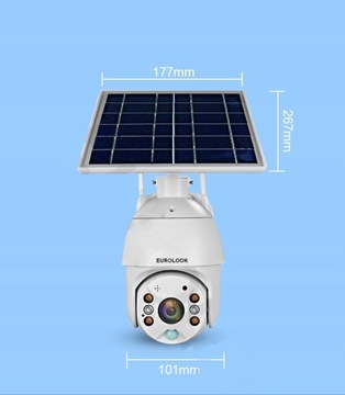 Уличная панорамная камера 4G GSM PIR Солнечная 2MPX