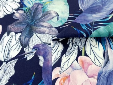 Обивочная ткань с ПРИНТОМ, акварельные птицы JARDEX08