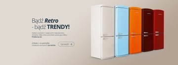 VESTFROST ZESTAW RETRO LODÓWKA KUCHNIA OKAP +SMEG